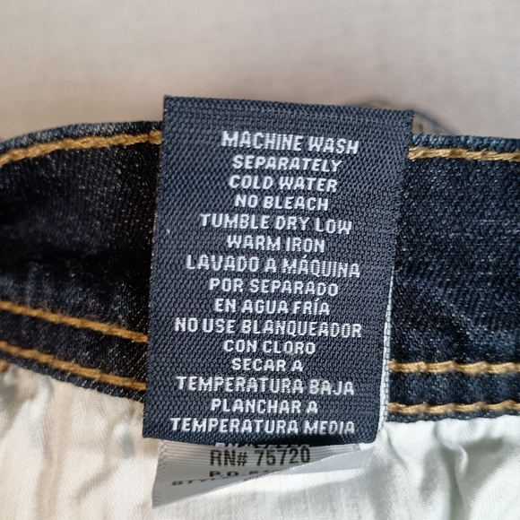 BKE Aiden Men's 30x34 Dark Wash Blue Embroidered Whisker Straight Leg Jeans - Picture 11 of 11